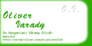 oliver varady business card